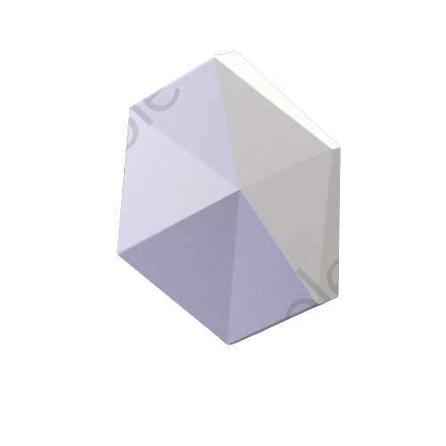 3D Дизайнерская панель из гипса CUBE-Ex2 PLATINUM МАТОВЫЕ 200x173x29 мм, 0.026м2, 38,5 шт. в 1 м2