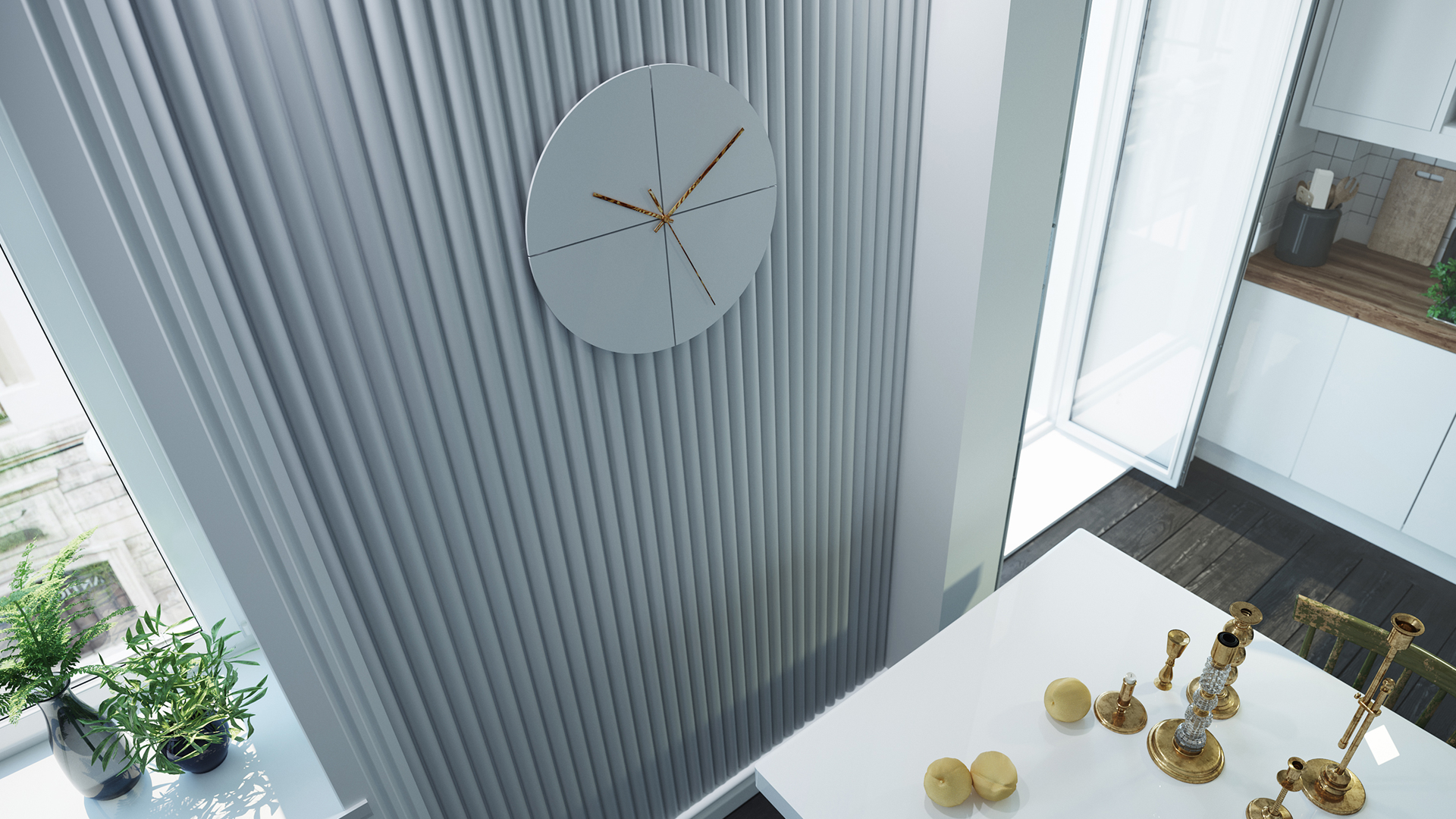 3D Дизайнерская панель из гипса WOODS K-2 600x600 мм, 0.36 м2