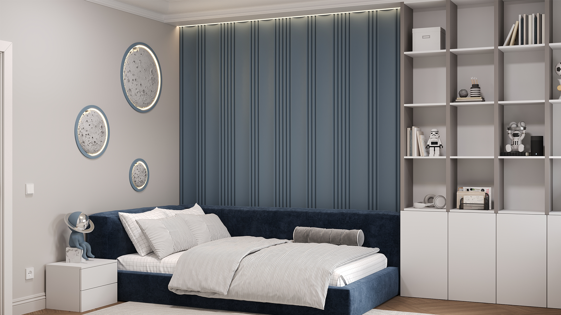 3D Дизайнерская панель из гипса WOODS K-2 600x600 мм, 0.36 м2