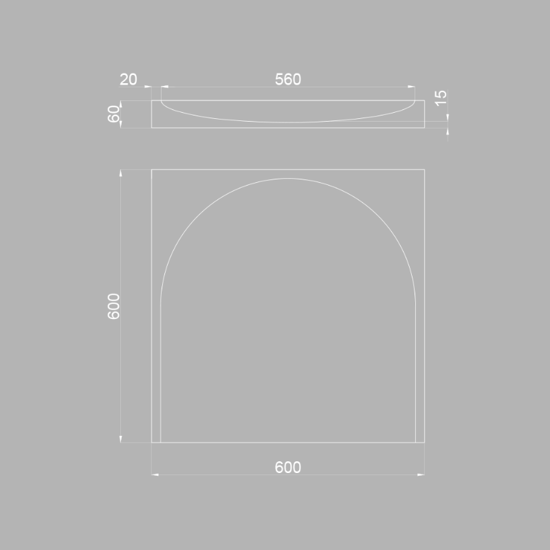 3D Дизайнерская панель из гипса PASSAGE 1 600x600 мм, 0.36 м2