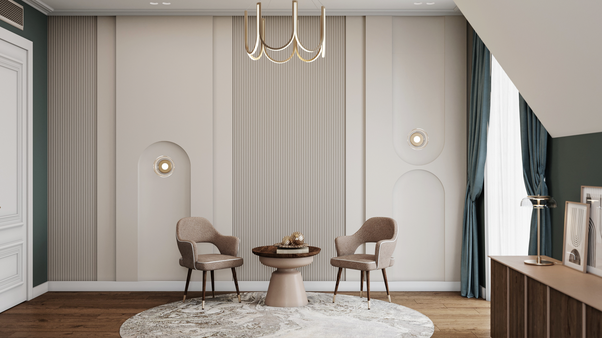 3D Дизайнерская панель из гипса PASSAGE 1 600x600 мм, 0.36 м2