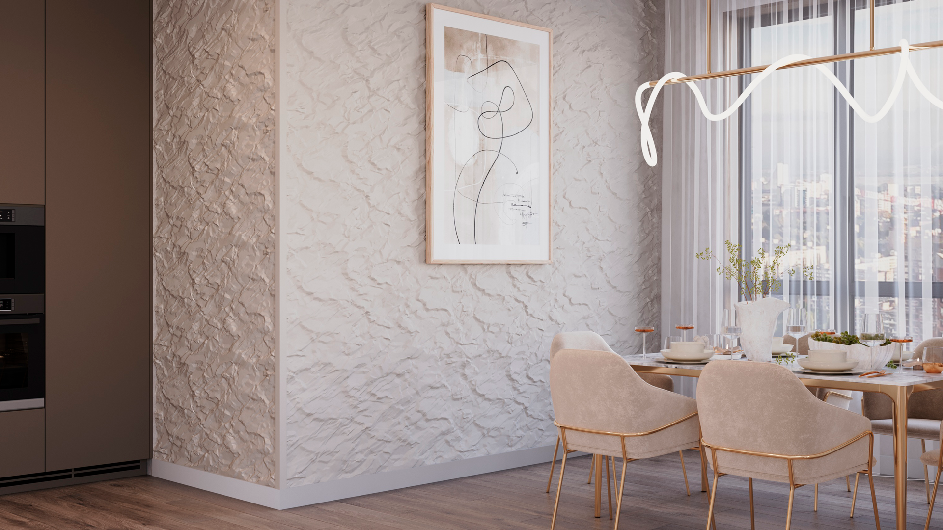 3D Дизайнерская панель из гипса ATACAMA-2  600х600 мм, 0.36 м2