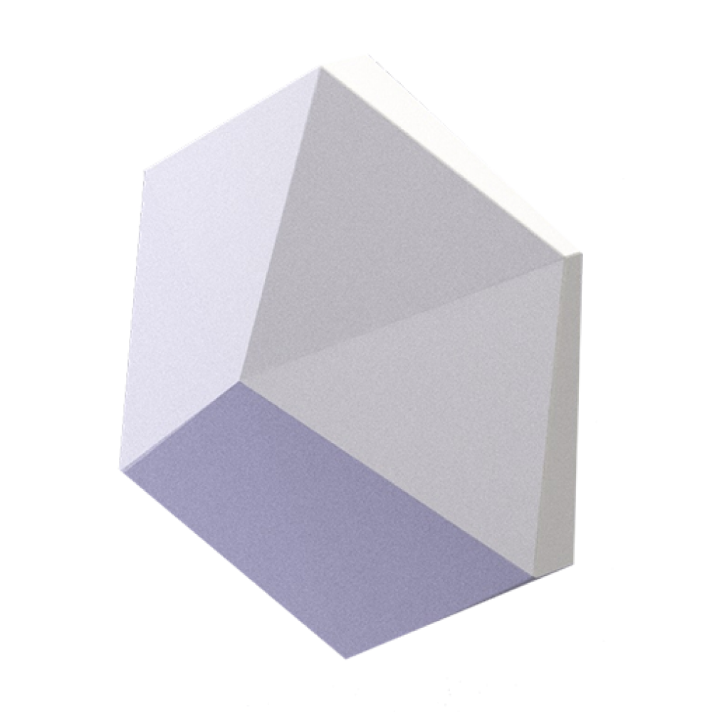 3D Дизайнерская панель из гипса CUBE-Ex1 200x173x35 мм, 0.026м2, 38,5 шт. в 1 м2