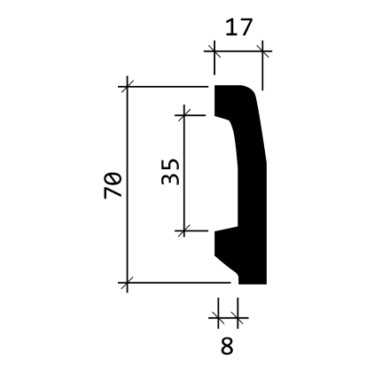 Плинтус гибкий 1.53.106