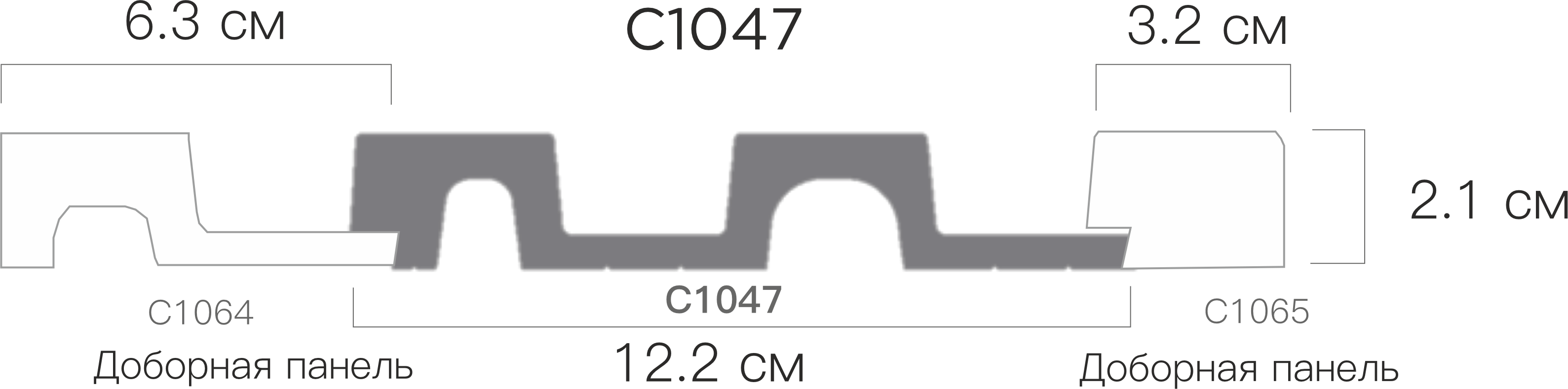 Доборная панель C1065-1287BT