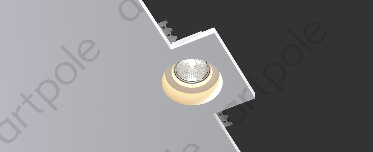 Гипсовый светильник 125*125*40 SGS6