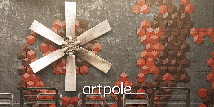 3D Дизайнерская панель из гипса CUBE-Ex2 PLATINUM МАТОВЫЕ 200x173x29 мм, 0.026м2, 38,5 шт. в 1 м2