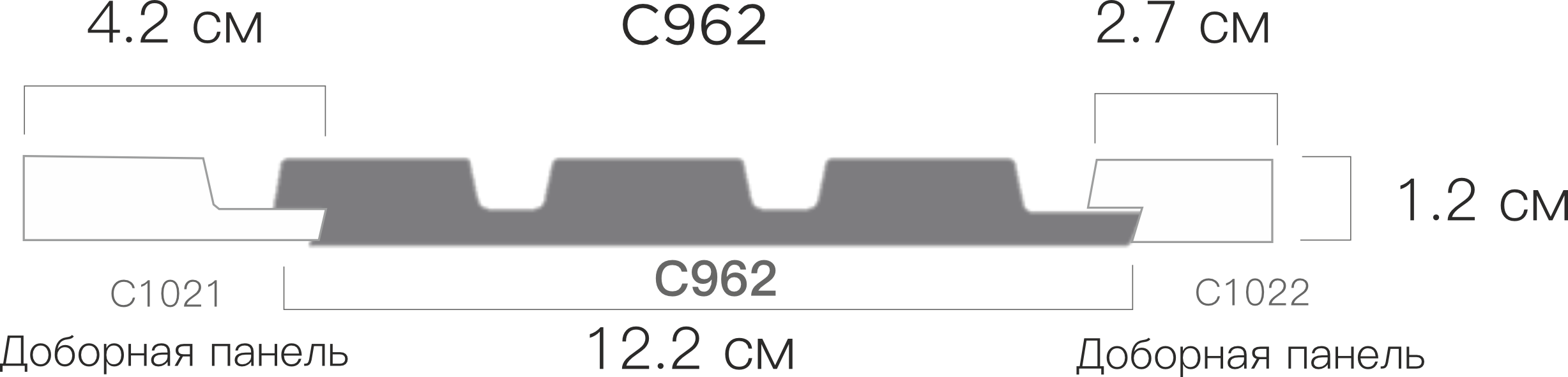 Доборная панель C1022-11089