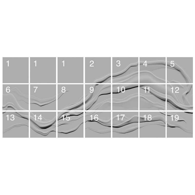 3D Дизайнерское панно из гипса EFIRIUM 1800х4200 мм, 7.56 м2