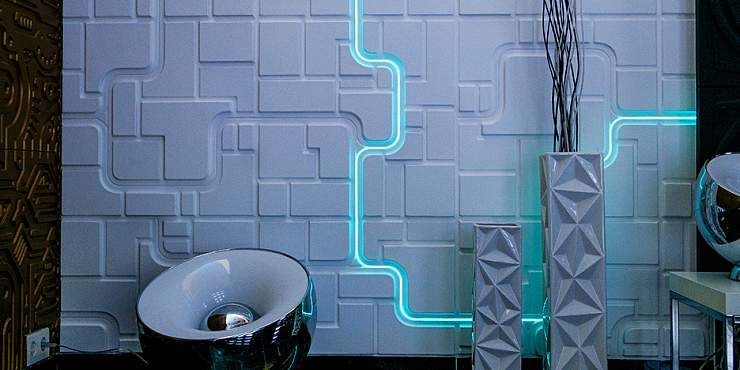 3D Дизайнерская панель из гипса SPACE-1 0.36 m2