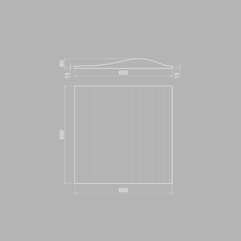 3D Дизайнерская панель из гипса ELION 3 600*600мм, 0,36м2