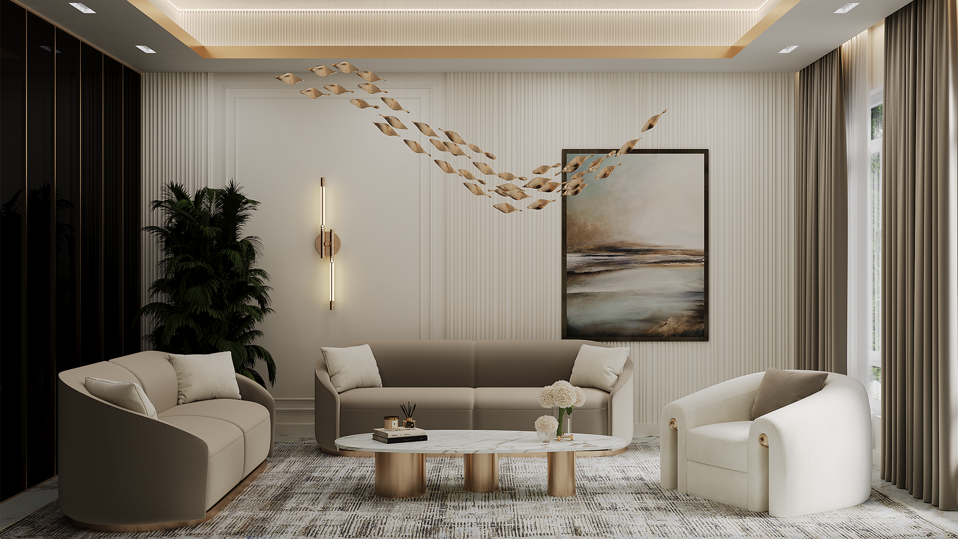 3D Дизайнерская панель из гипса SINGULAR 600x600 мм, 0.36 м2