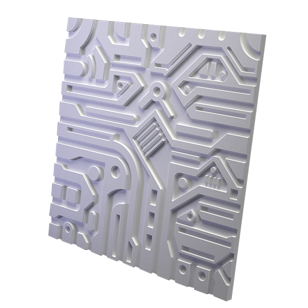 3D Дизайнерская панель из гипса EX-MACHINE А 0.36 m2