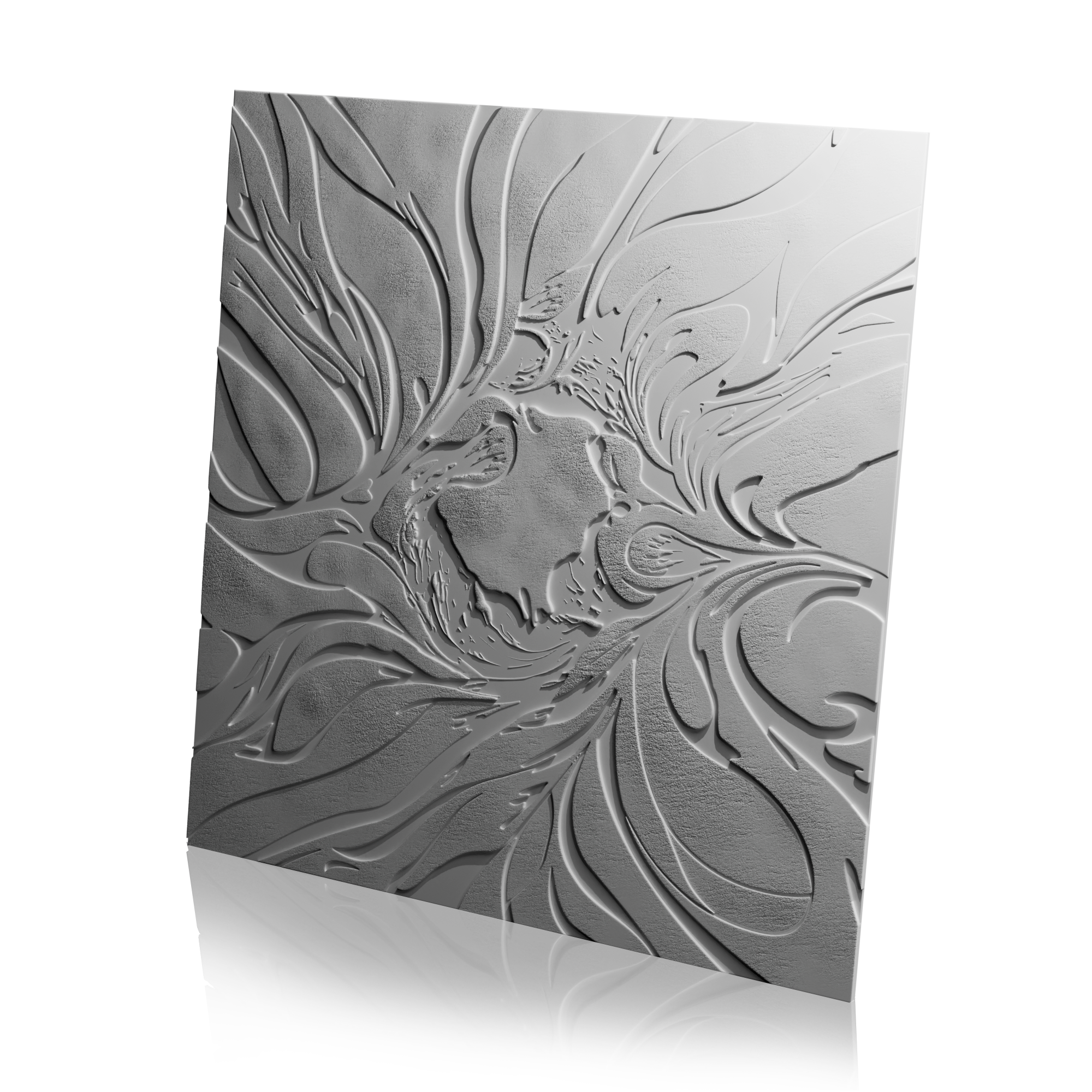 3D Дизайнерское панно из гипса FRACTALITY 3000x3000 мм, 9 м2