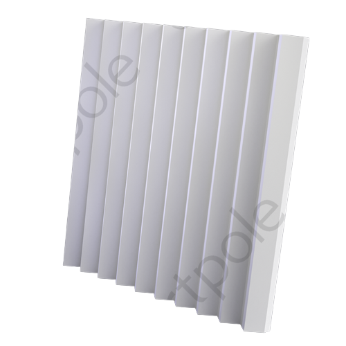 3D Дизайнерская панель из гипса Zigzag-Big, 600x600 мм, 0,36 м2