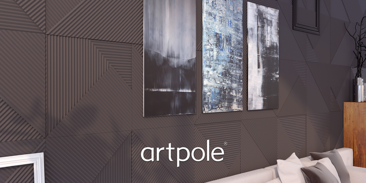 3D Дизайнерская панель из гипса FIELDS-3, 600х600мм, 0.36 m2