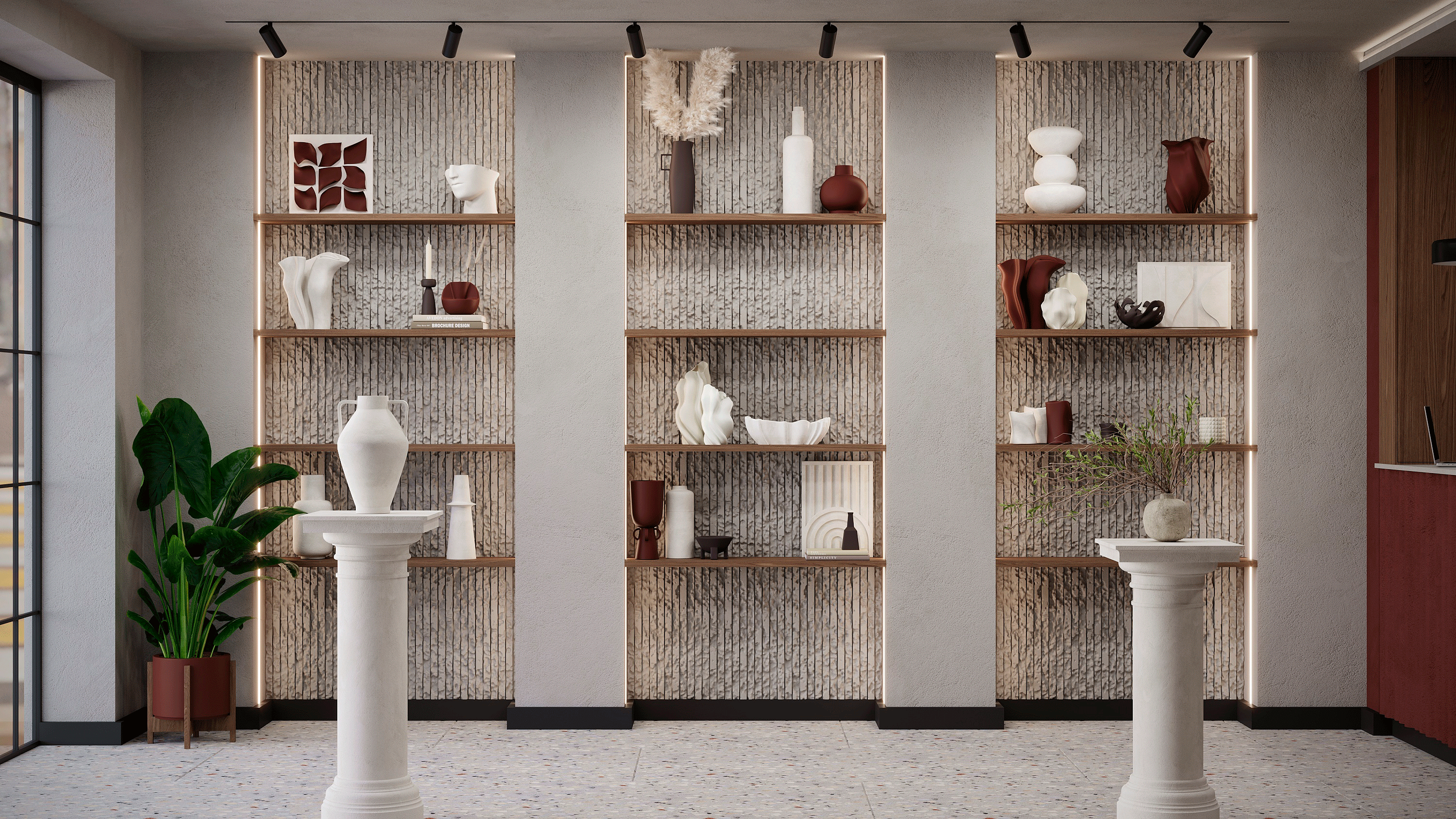 3D Дизайнерская панель из гипса ТЕО 600x600 мм, 0.36 м2