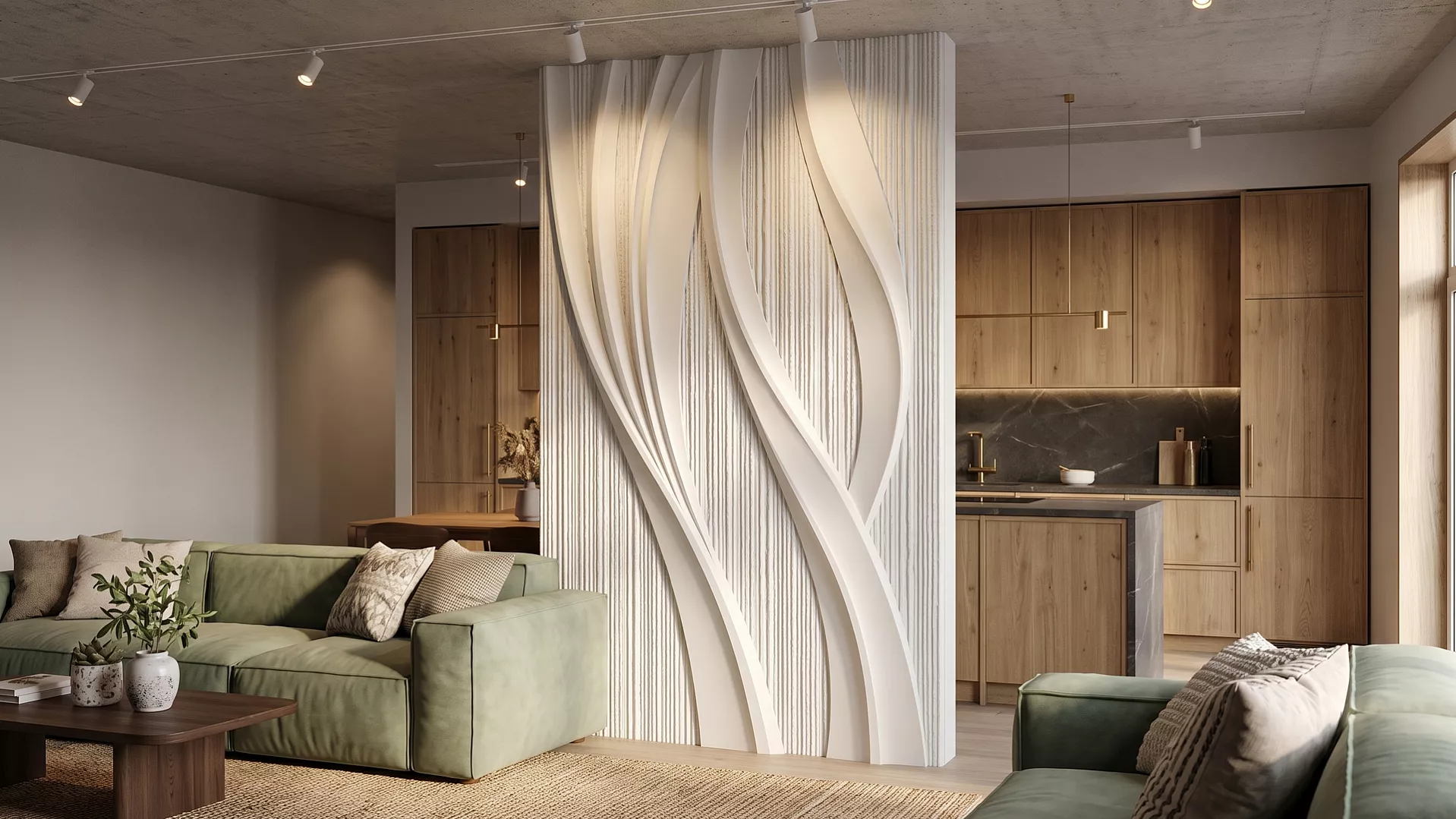 3D Дизайнерская панель из гипса ПАННО ARTCRAFT 3000х1800 5,4 м²
