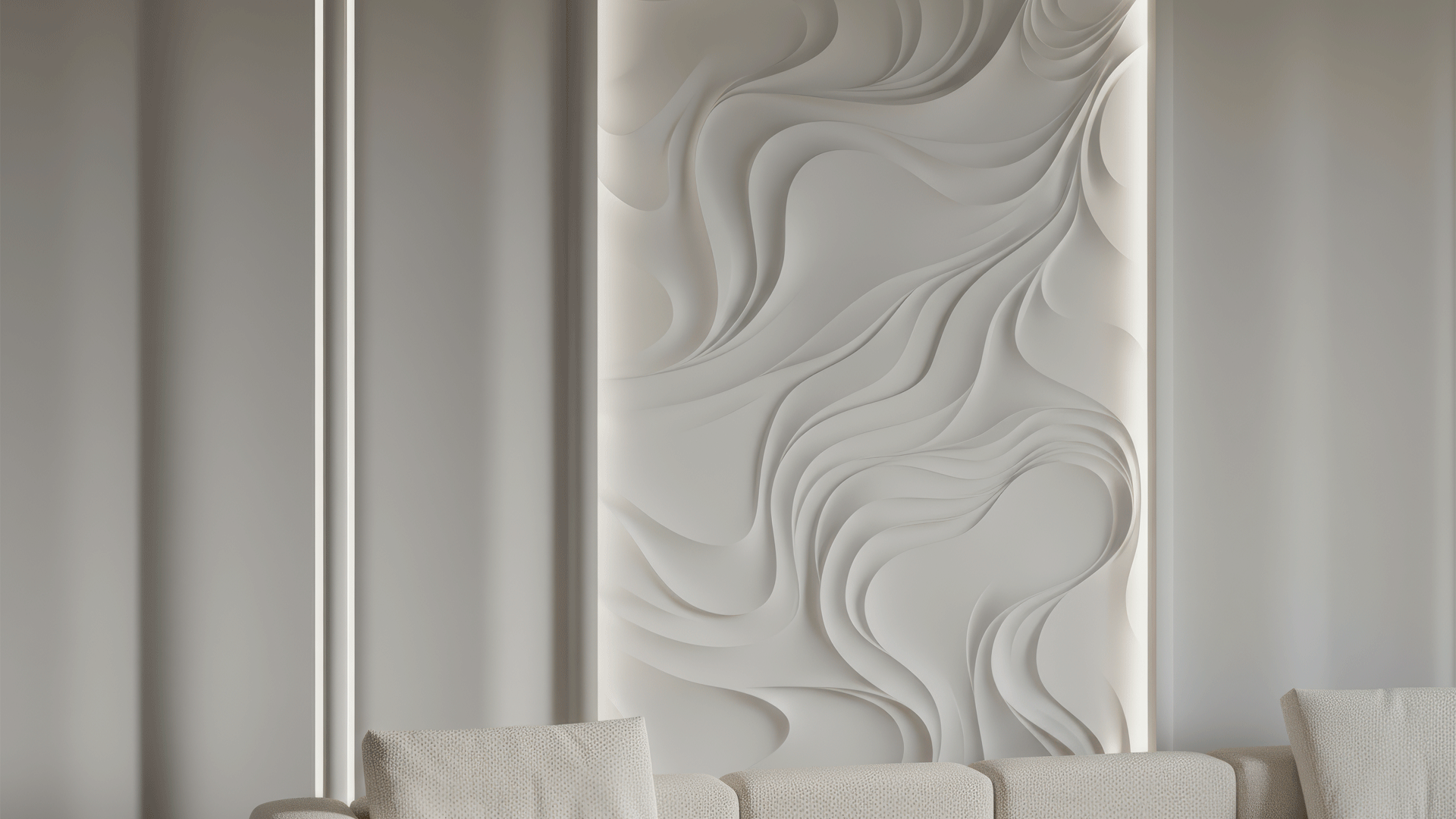 3D Дизайнерское панно из гипса MISTERIO, 3600x1800 мм, 6,48 м2