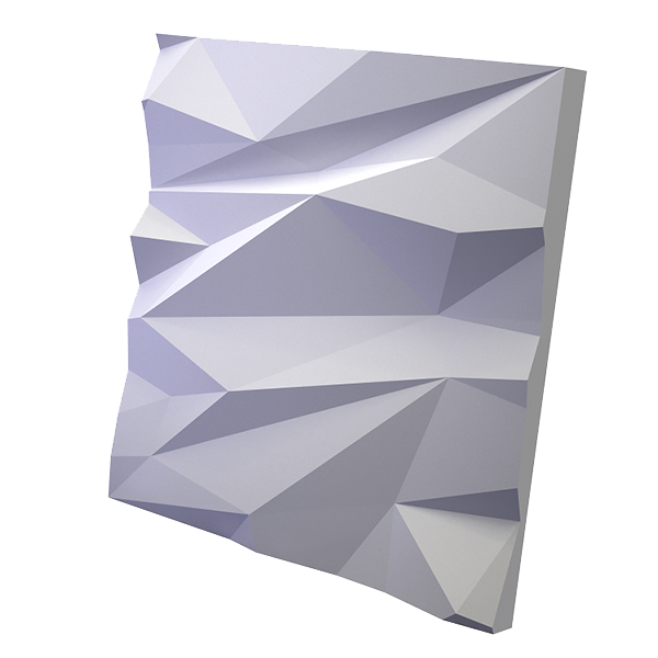 3D Дизайнерская панель из гипса STELLS-1 PLATINUM МАТОВЫЕ 600x600 мм, 0.36 м2