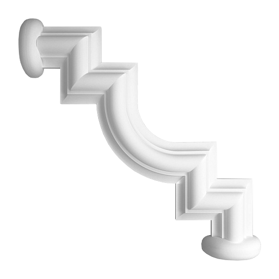 Угловой элемент RODECOR Барокко 03104BR (240*240*25)