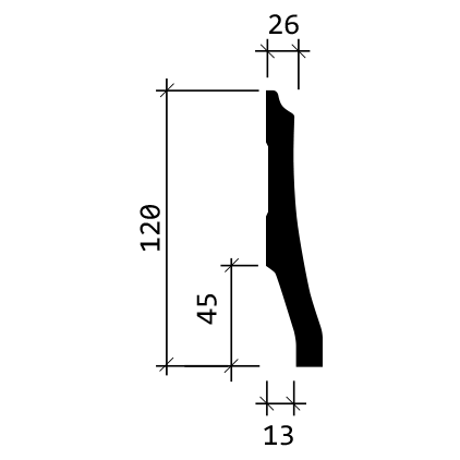 Плинтус гибкий 1.53.104