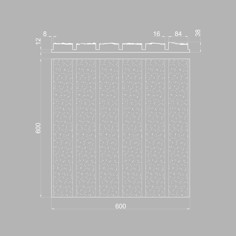 3D Дизайнерская панель из гипса SKETCH 600x600 мм, 0.36 м2