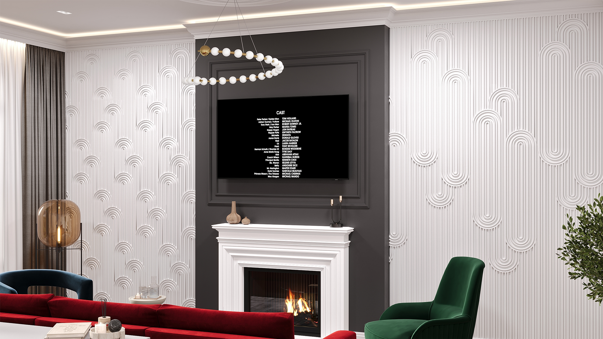 3D Дизайнерская панель из гипса PARALINE 1 600x600 мм, 0.36 м2