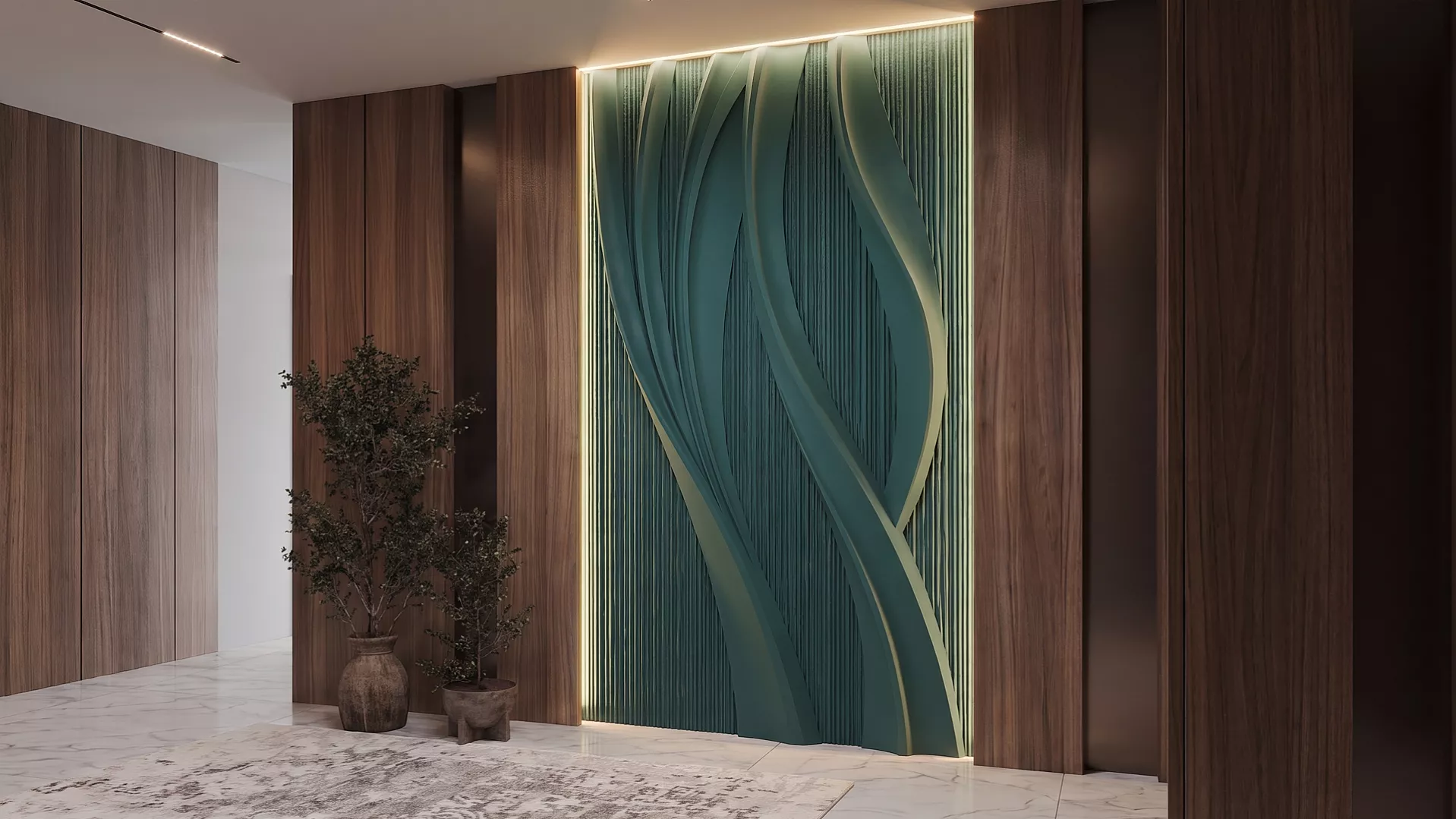 3D Дизайнерская панель из гипса ПАННО ARTCRAFT 3000х1800 5,4 м²