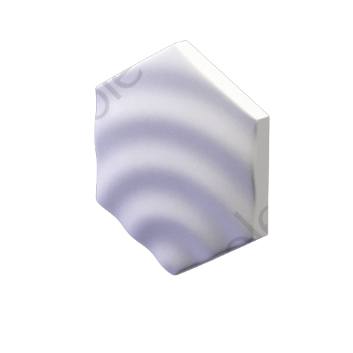 3D Дизайнерская панель из гипса HEKSA-drip PLATINUM МАТОВЫЕ 200x173x23 мм, 0.026м2, 38,5 шт в 1 м2