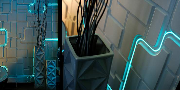 3D Дизайнерская панель из гипса SPACE-1 0.36 m2