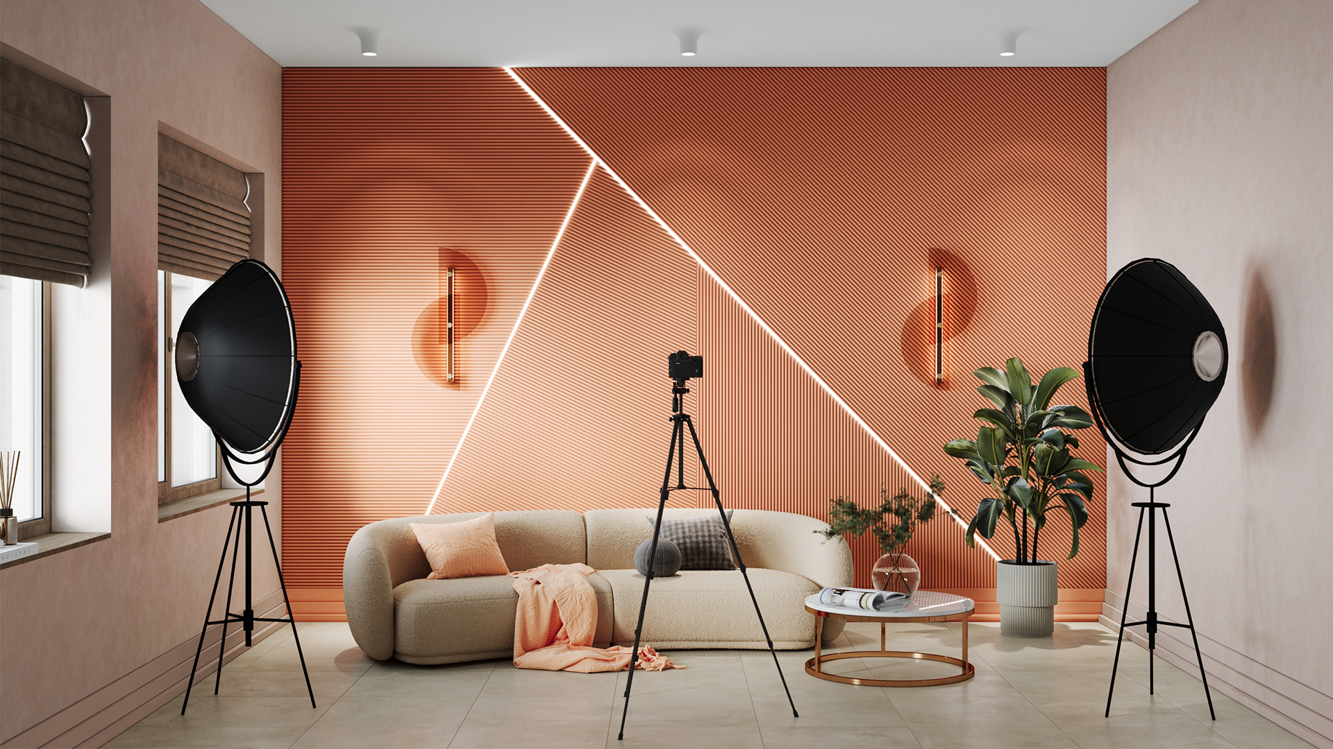 3D Дизайнерская панель из гипса MINIWOODS 600x600 мм, 0.36 м2