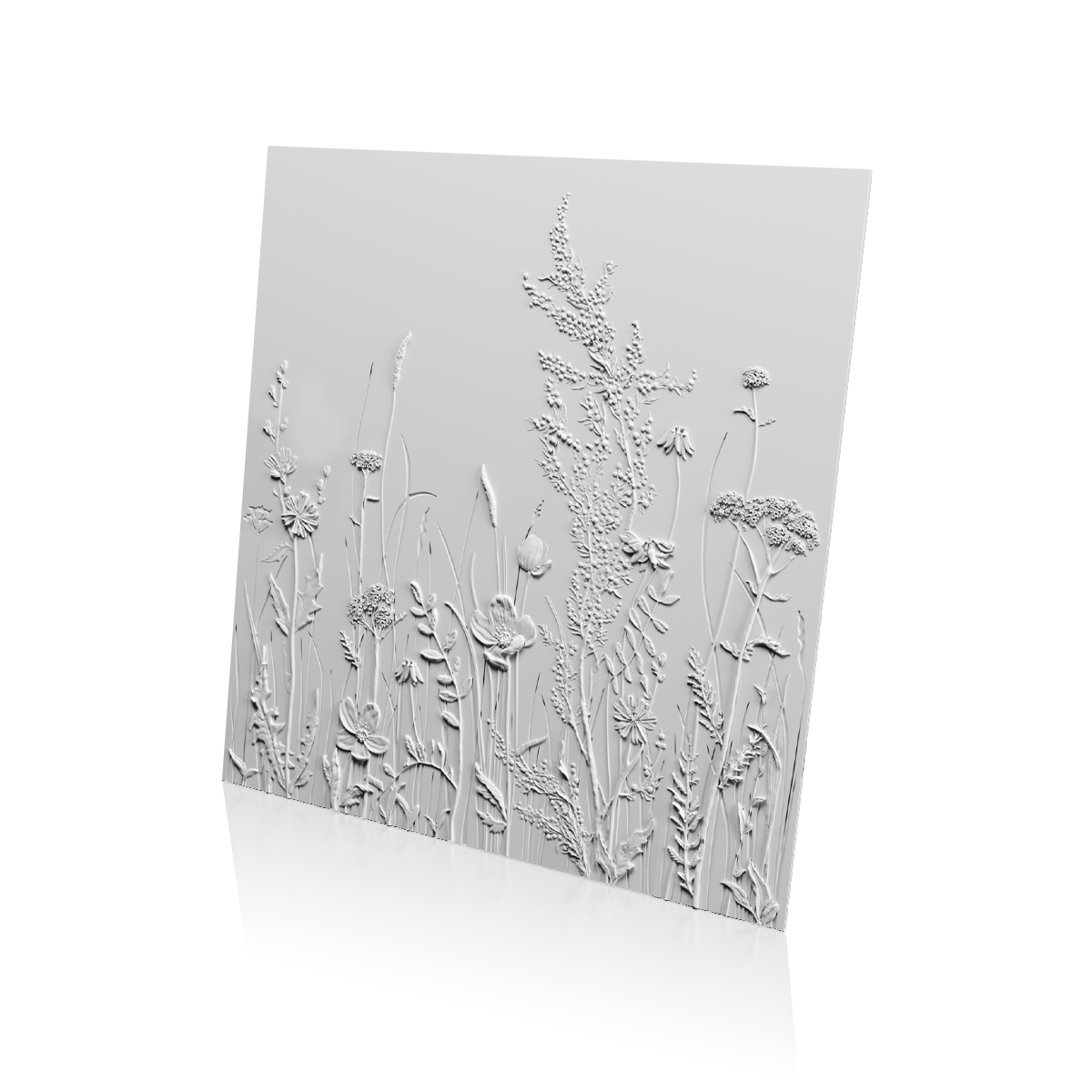 3D Дизайнерское панно из гипса BOTANICA, 3000x3000 мм, 6 м2