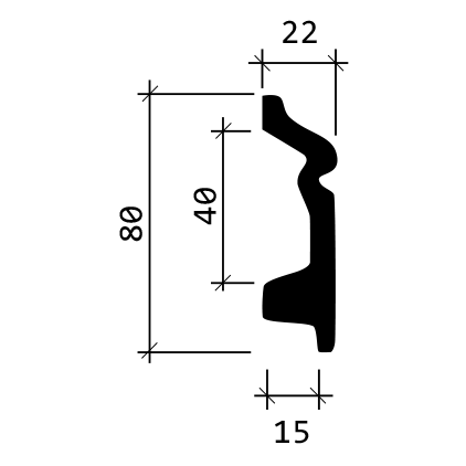 Плинтус гибкий 1.53.107