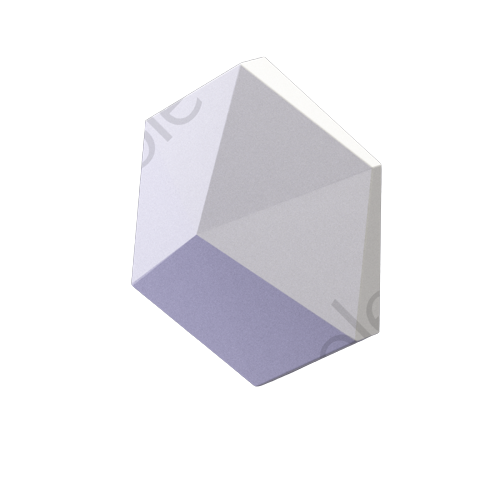 3D Дизайнерская панель из гипса CUBE-Ex1 PLATINUM МАТОВЫЕ 200x173x35 мм, 0.026м2, 38,5 шт. в 1 м2