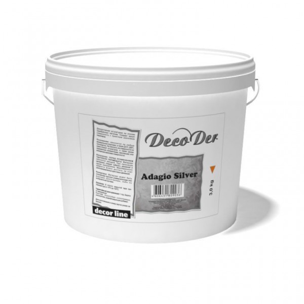 Покрытие декоративное DERUFA DECORLINE Adagio silver (3кг)