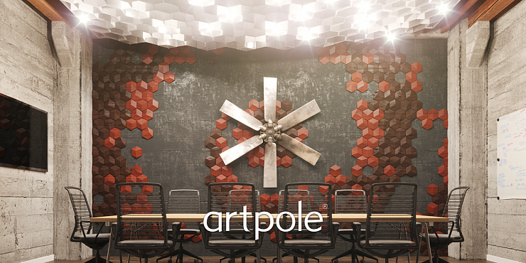 3D Дизайнерская панель из гипса CUBE-Ex2 PLATINUM МАТОВЫЕ 200x173x29 мм, 0.026м2, 38,5 шт. в 1 м2