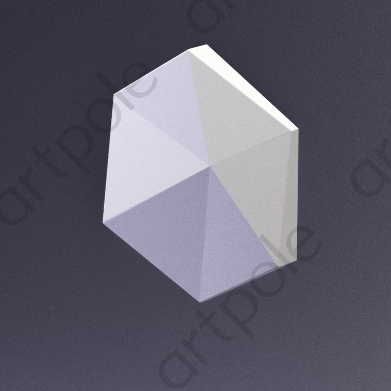 3D Дизайнерская панель из гипса CUBE-Ex2 200x173x29 мм, 0.026м2, 38,5 шт. в 1 м2