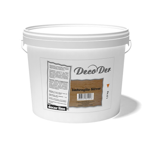 Покрытие декоративное DERUFA DECORLINE Imbroglio silver (1кг)