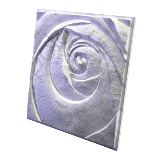 3D Дизайнерская панель из гипса ROSE элемент-5 PLATINUM МАТОВЫЕ 600x600 мм, 0.36 м2