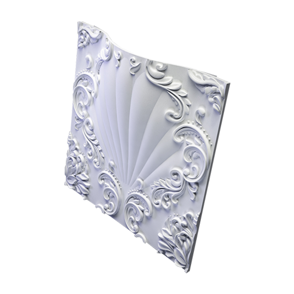 3D Дизайнерская панель из гипса VALENCIA  LED WHITE 3 0.36 m2