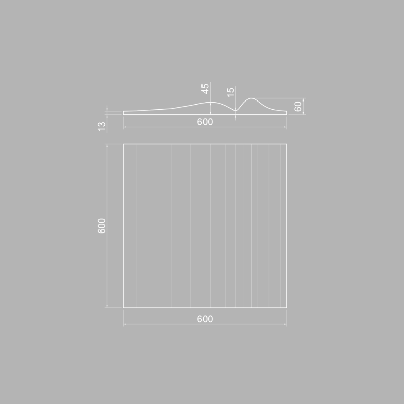 3D Дизайнерская панель из гипса ELION 1 600*600мм, 0,36м2