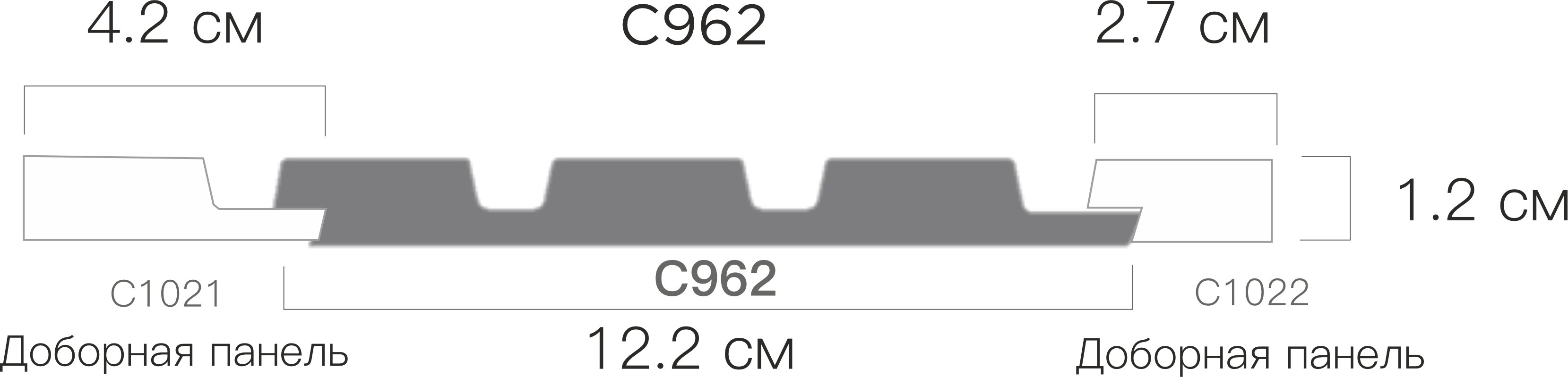 ПС 3D Стеновая панель C962-711T