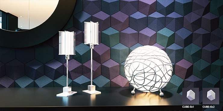 3D Дизайнерская панель из гипса CUBE-Solo 200x173x35 мм, 0.026м2, 38,5 шт. в 1 м2