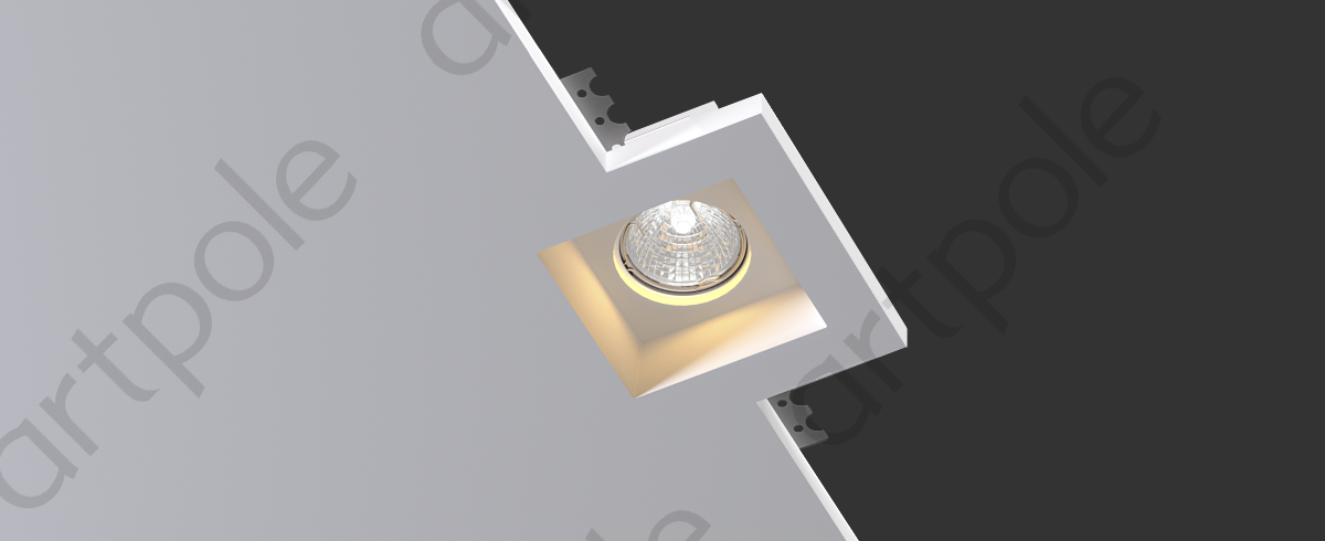 Гипсовый светильник 125х125х40 SGS2