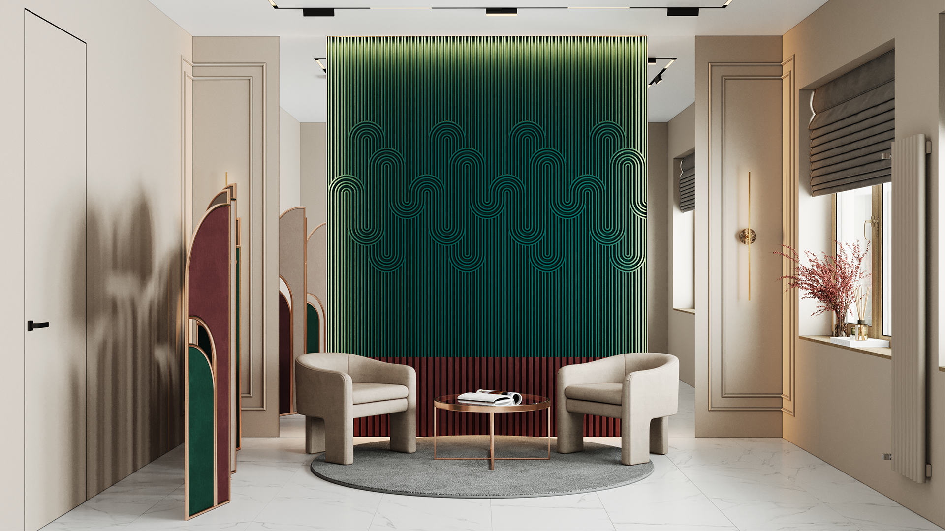 3D Дизайнерская панель из гипса PARALINE 1 600x600 мм, 0.36 м2