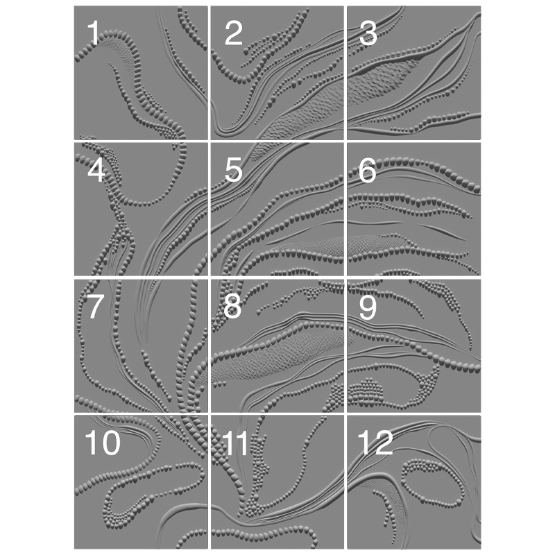 3D Дизайнерская панель из гипса ПАННО PEARLS 2400х1800