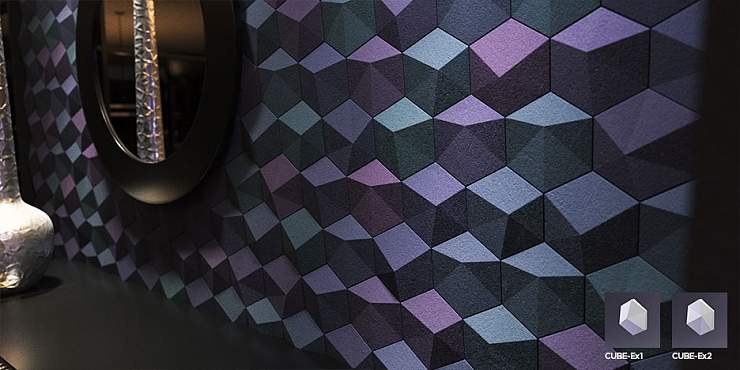 3D Дизайнерская панель из гипса CUBE-Solo 200x173x35 мм, 0.026м2, 38,5 шт. в 1 м2