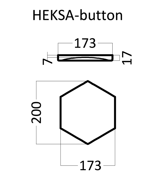 3D Дизайнерская панель из гипса HEKSA-button PLATINUM МАТОВЫЕ 200x173x17 мм, 0.026м2, 38,5 шт в 1 м2