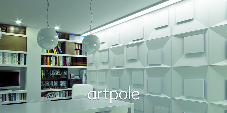 3D Дизайнерская панель из гипса MALEVICH 0.36 m2